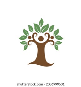 people tree icon   vector illustration concept design template 