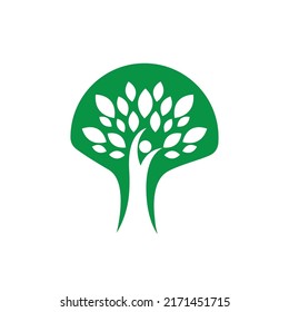 people tree icon vector illustration concept design template web