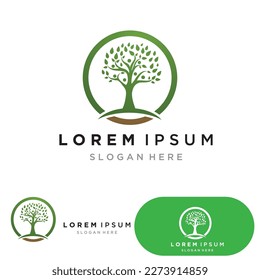 People tree  leaf go green logo vector