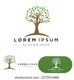 People tree  leaf go green logo vector