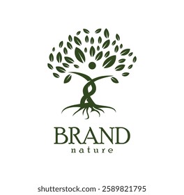 People Tree Logo Charity Illustration Design