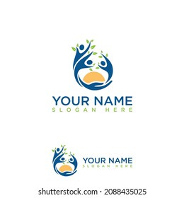 People tree logo design template for your best business symbol. Vector illustration EPS.8 EPS.10