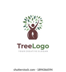 People Tree Logo design Vector