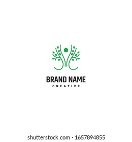 People Tree logo Icon template design in Vector illustration 