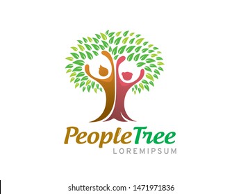 People Tree Logo Symbol Icon Template Stock Vector (Royalty Free ...