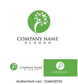 People tree  logo and symbol vector template