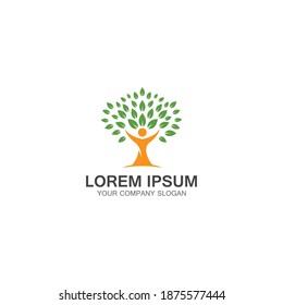 People Tree Logo Template Design Vector