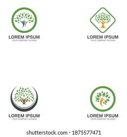 People Tree Logo Template Design Vector