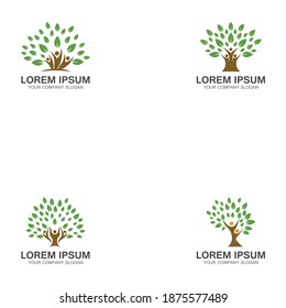 People Tree Logo Template Design Vector