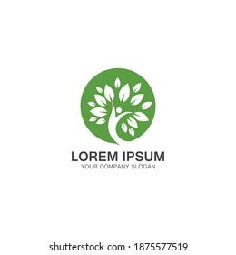 People Tree Logo Template Design Vector