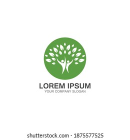 People Tree Logo Template Design Vector
