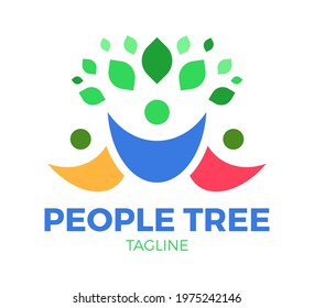 people tree logo template design
