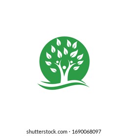 people tree logo template vector illustration