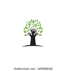 people tree logo template vector illustration