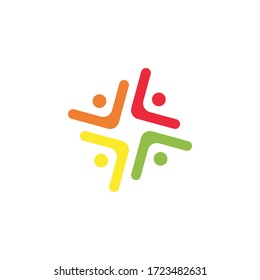 people tree logo template vector illustration