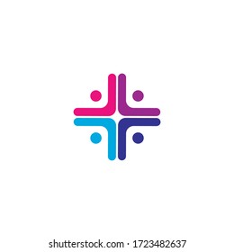 people tree logo template vector illustration