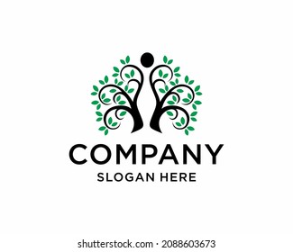People tree logo vector icon