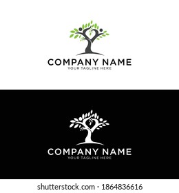 Ilustración vectorial del logotipo del árbol de personas	.eps 10