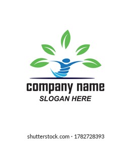 people tree symbol icon logo design template
