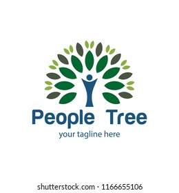 People Tree Vector Logo Template. Vector EPS 10