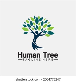 People Tree Vector Logo Template illustration design