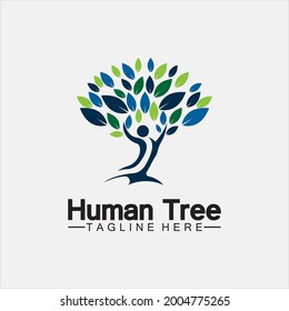 People Tree Vector Logo Template illustration design