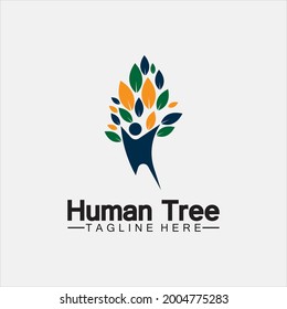 People Tree Vector Logo Template illustration design