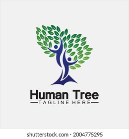 People Tree Vector Logo Template illustration design