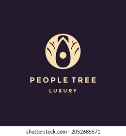 People Tree Vector Logo Template