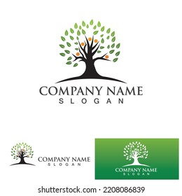 People Tree Vector Logo Template illustration design