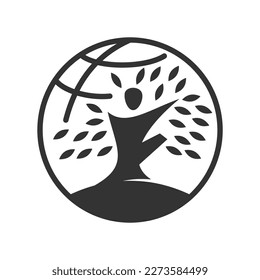 People Tree Vector Logo Template template Icon Illustration Brand Identity.Isolated and flat illustration. graphic