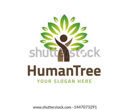 People Tree Vector Logo Template