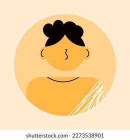 People trendy avatar set. Woman characters. Isolated vector illustration