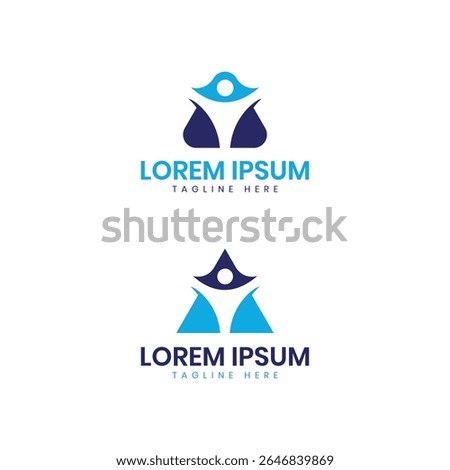 people triangle human wellness logo design modern minimal wellbeing healthcare