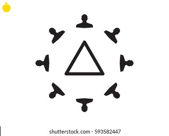 people, triangle, icon, vector illustration eps10