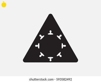 people, triangle, icon, vector illustration eps10
