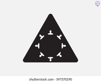 people, triangle, icon, vector illustration eps10
