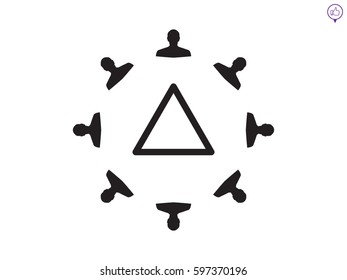 people, triangle, icon, vector illustration eps10