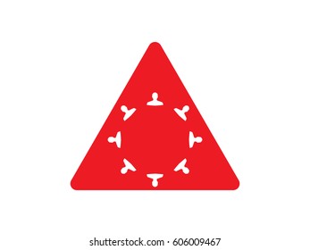 people, triangle, icon, vector illustration eps10