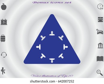 people, triangle, icon, vector illustration eps10
