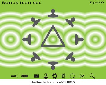 people, triangle, icon, vector illustration eps10
