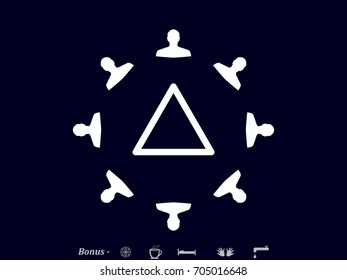people, triangle, icon, vector illustration eps10
