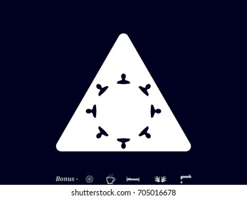people, triangle, icon, vector illustration eps10