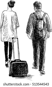 people in a trip