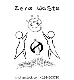 People are trying to save the planet. The theme of zero waste.