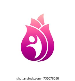 People + Tulip Logo template
