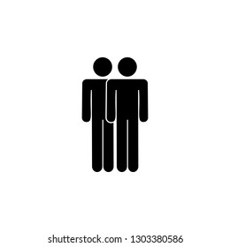 people, two, friends icon. Element of a group of people icon. Premium quality graphic design icon. Signs and symbols collection icon for websites, web design