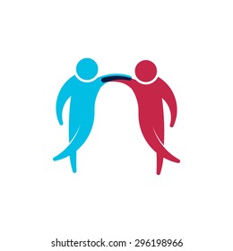 People two friends logo