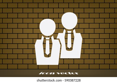 people two icon vector illustration.