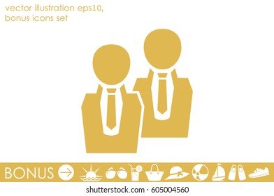 people two icon vector illustration EPS 10